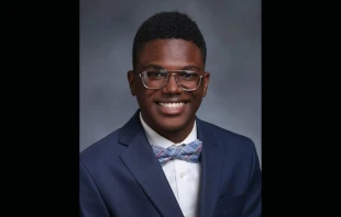 Armonté Snodgrass, freshman at Louisville's Saint Xavier High School, who received the 2021 Rodriq McCravy Scholarship award at the 34th annual African American Catholic Leadership Awards banquet Saint Xavier High School